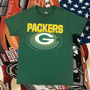 Semi Vintage Majestic Men’s Green Bay Packers 2015 Season Schedule Tee (M)